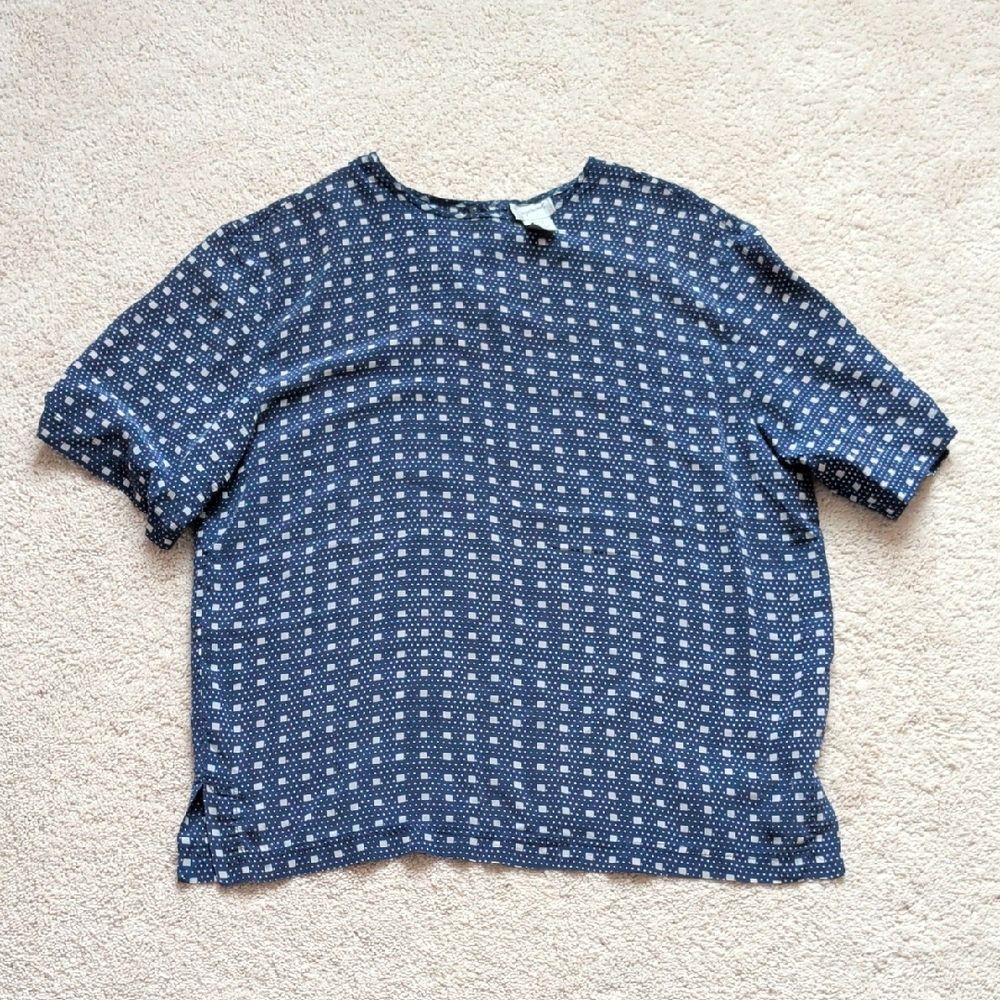 Vintage Jacqueline Ferrar Blouse 100% Silk Size M